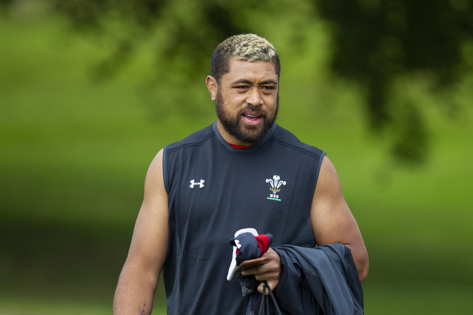 Hensol, Wales, UK. July 6th 2019. Taulupe Faletau arrives for Wales national rugby team training at Vale Resort ahead of a pre-World Cup test series. (Photo credit should read Mark Hawkins/Composed Images / Barcroft Media via Getty Images)