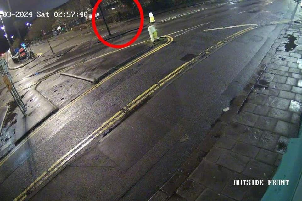 A CCTV image of Jack O’Sullivan in Bristol during the early hours of March 2 (Avon and Somerset Police/PA) ((Avon and Somerset Police/PA))