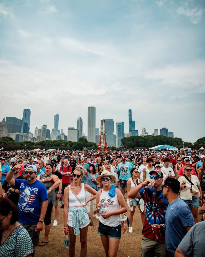 Fans at The Black Crowes performance at NASCAR Chicago Street Race weekend