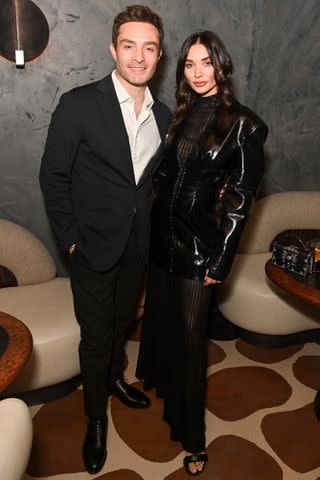 <p>Dave Benett/Getty</p> Ed Westwick and Amy Jackson attend the VIP launch of FENIX Manchester on Nov. 23, 2023