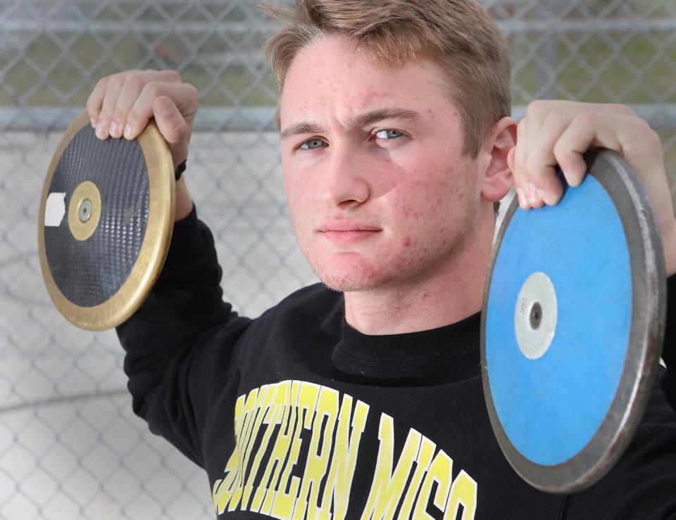 Niceville senior discus thrower SJ Trube has committed to Southern Mississippi, a remarkable achievement for an athlete who was on the verge of losing his eyesight.