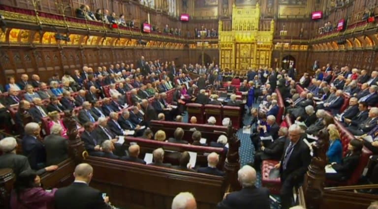 The House of Lords defied Prime Minister Theresa May by demanding guarantees for EU nationals living in Britain, delaying a bill she needs to start Brexit negotiations