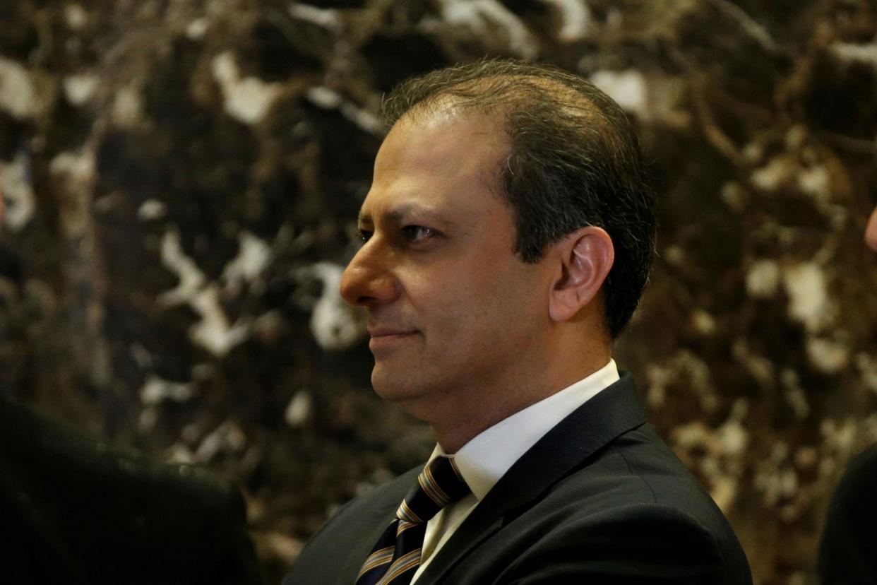 It was originally believed Mr Trump would ask Mr Bharara to stay on: Reuters