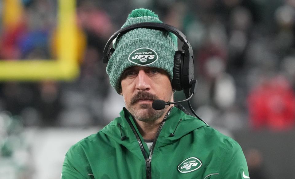 Aaron Rodgers will return to the New York Jets in the 2024 season after tearing his Achilles last year in Week 1. Off the field, the former Green Bay Packers quarterback has a lot of thoughts on Joe Biden, Donald Trump and Vladimir Putin.