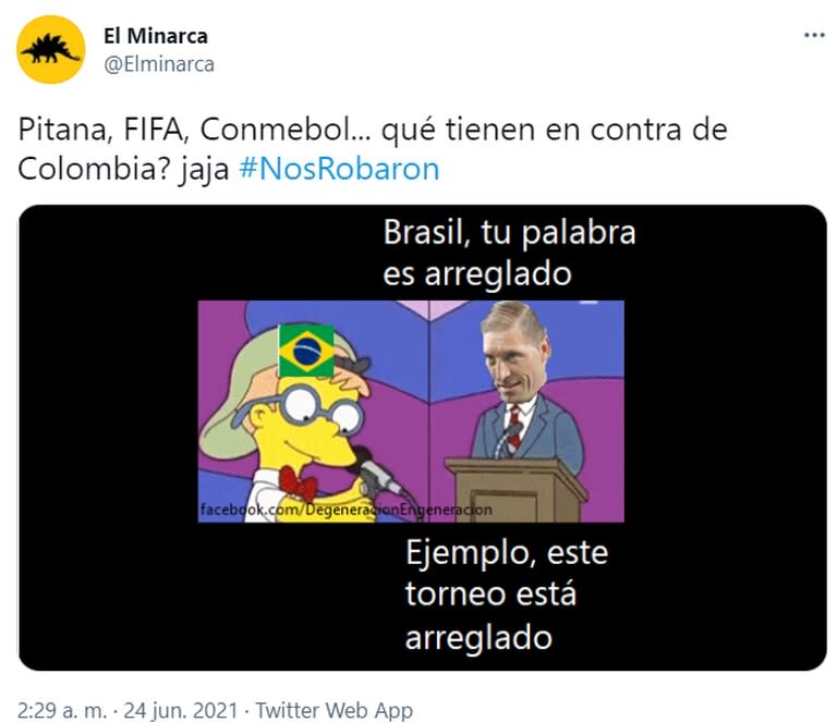 Como siempre, no faltaron las referencias a Los Simpson. Fuente: Twitter.