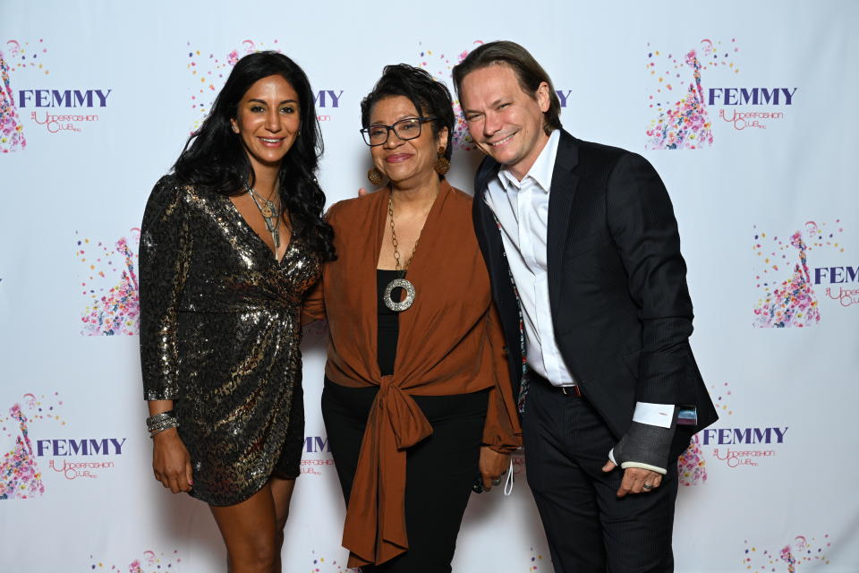 The Femmy Awards return to New York. From left: Sapna Palep of Journelle and Cosabella, Tina Wilson of the Underfashion Club and Guido Campello of Journelle and Cosabella. - Credit: Courtesy Photo ANDREI JACKAMETS