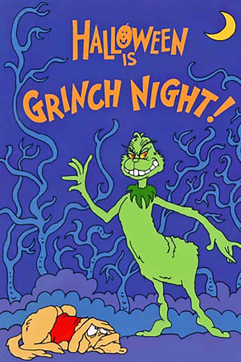 <p>Most people probably don't realize that there's actually a prequel to the famous <em>How The Grinch Stole Christmas</em>, and it's a Halloween story. This TV short about a terrible storm on Halloween night even won an Emmy.</p><p><a rel="nofollow noopener" href="https://www.amazon.com/Dr-Seuss-Grinch-Night-VHS/dp/B000051S47/" target="_blank" data-ylk="slk:BUY NOW;elm:context_link;itc:0;sec:content-canvas" class="link ">BUY NOW</a><br></p>