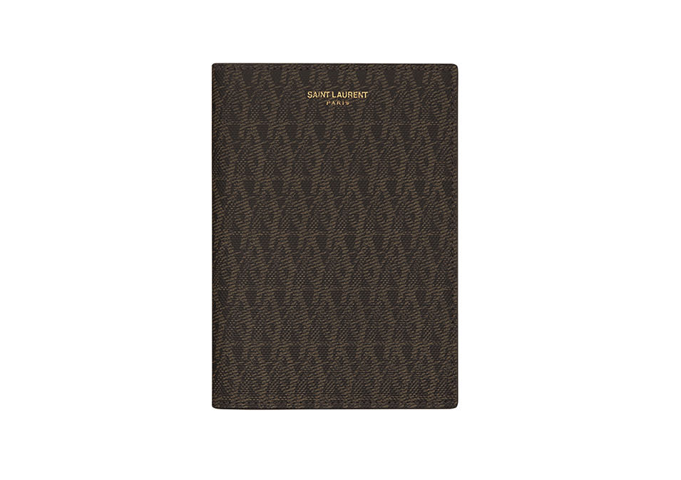 Saint Laurent Textured-Leather Passport Holder