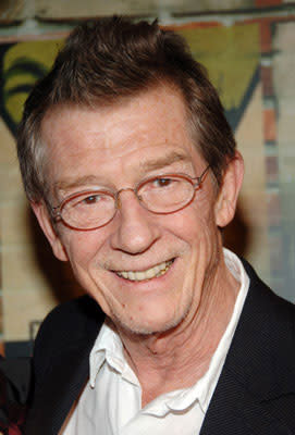 John Hurt at the New York premiere of Warner Bros. Pictures' V for Vendetta