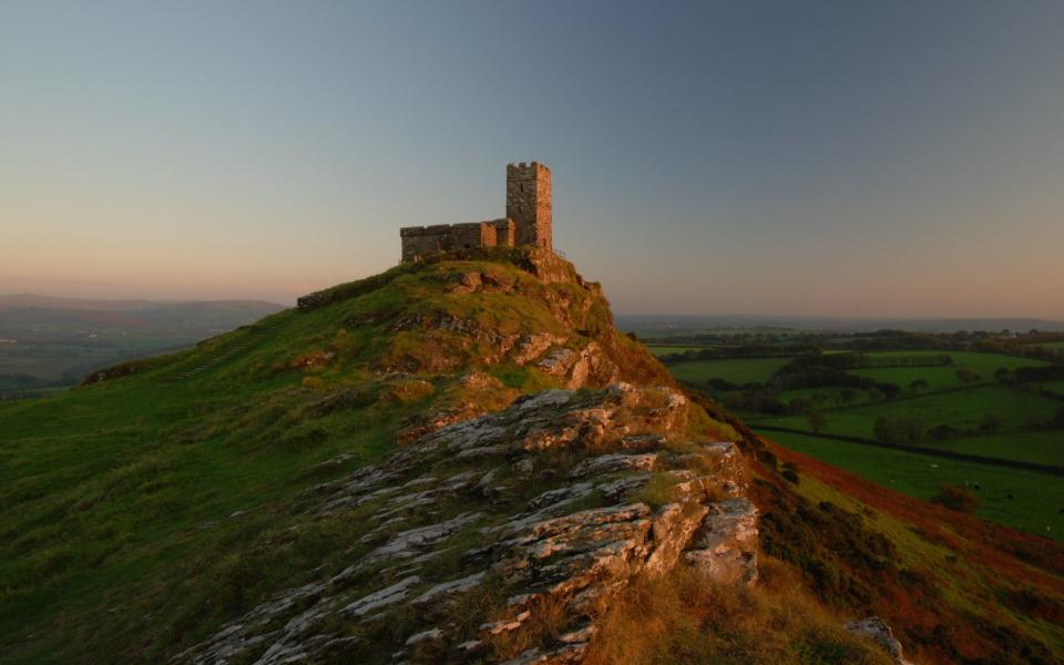 The church of St Michael de Rupe at Brentor in Dartmoor National Park, Devon - russgallery images