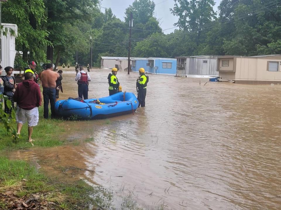 About 30 people were evacuated on Tiffany Avenue in Kannapolis on Tuesday afternoon, city spokeswoman Annette Privette Keller said.