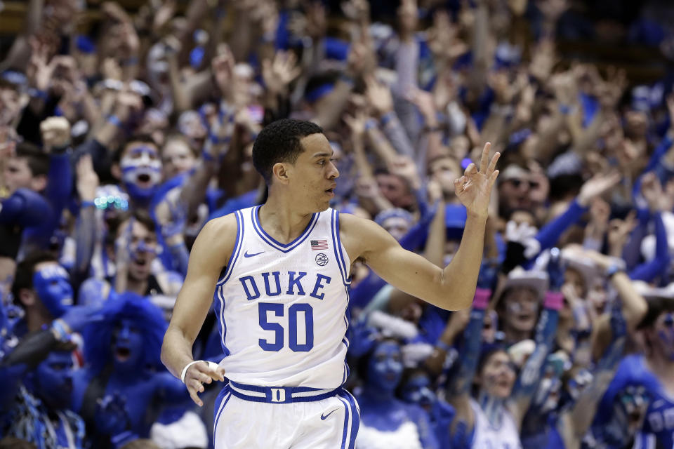 Duke forward Justin Robinson, a former walk-on, has had a big week. (AP Photo/Gerry Broome)