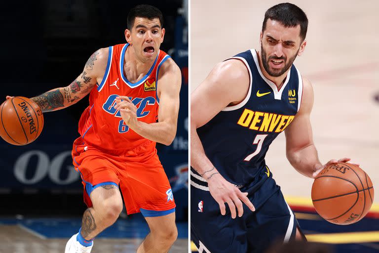 Gabriel Deck y Facundo Campazzo, dos de los jugadores que no estarán en las eliminatorias