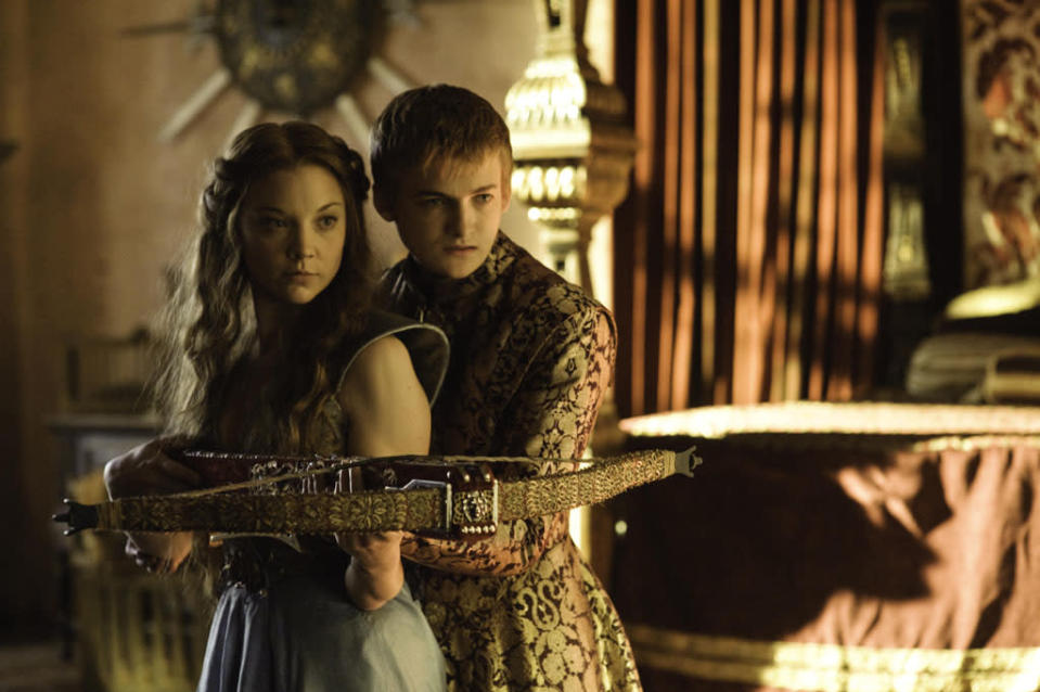 Natalie Dormer and Jack Gleeson in the "Game of Thrones" Season 3 episode, "Dark Wings, Dark Words."