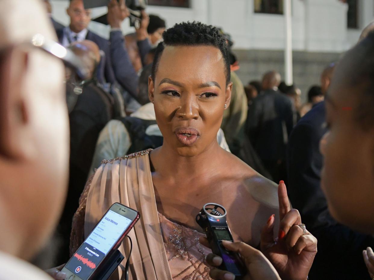 Stella Ndabeni Abrahams, Minister of Communications, at the State of the Nation Address (SONA) on February 13, 2020 in Cape Town, South Africa. Jeffrey Abrahams:Gallo Images via Getty Images)