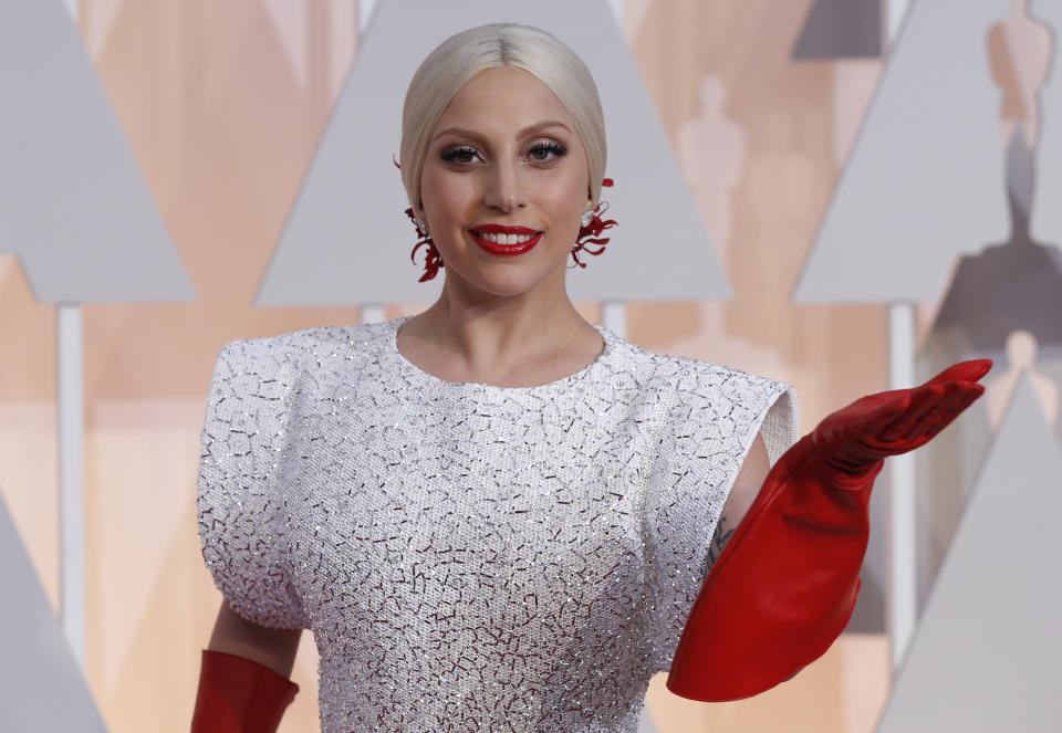 Singer Lady Gaga at the 2015 Oscars