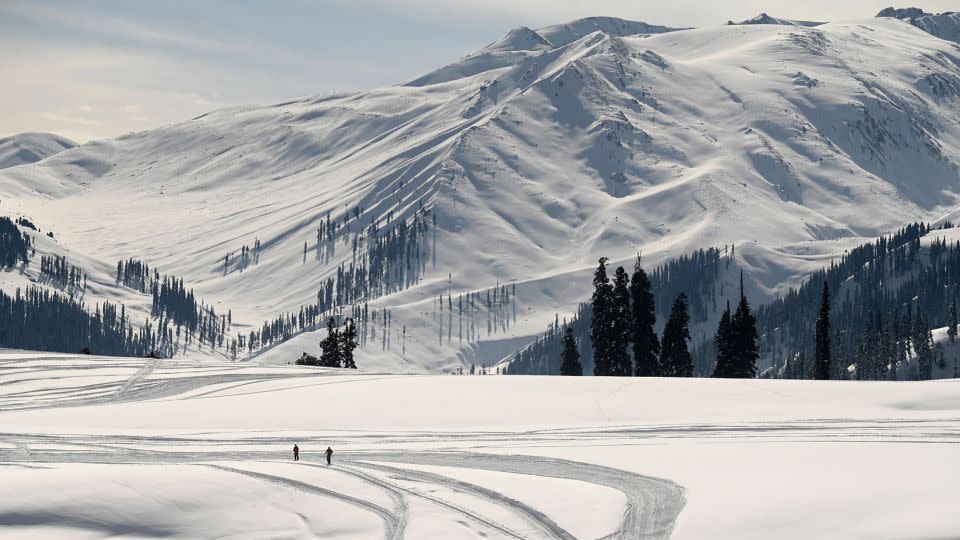 This photograph, taken in February 2023, shows what usually awaits Gulmarg visitors this time of year. - Tauseef Mustafa/AFP/Getty Images