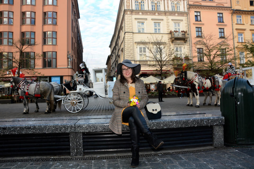 Sandra in Krakow, Poland, her home town, in 2011 (Collect/PA Real Life)