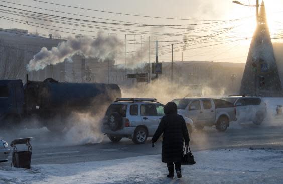 The air temperature in Yakutsk was about -39C in November 2018 (AFP/Getty)