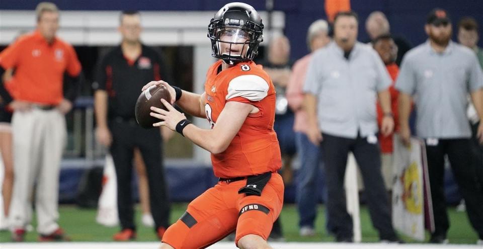 Quarterback Braedyn Locke of Rockwall High School in Texas did not play as a true freshman in 2022.