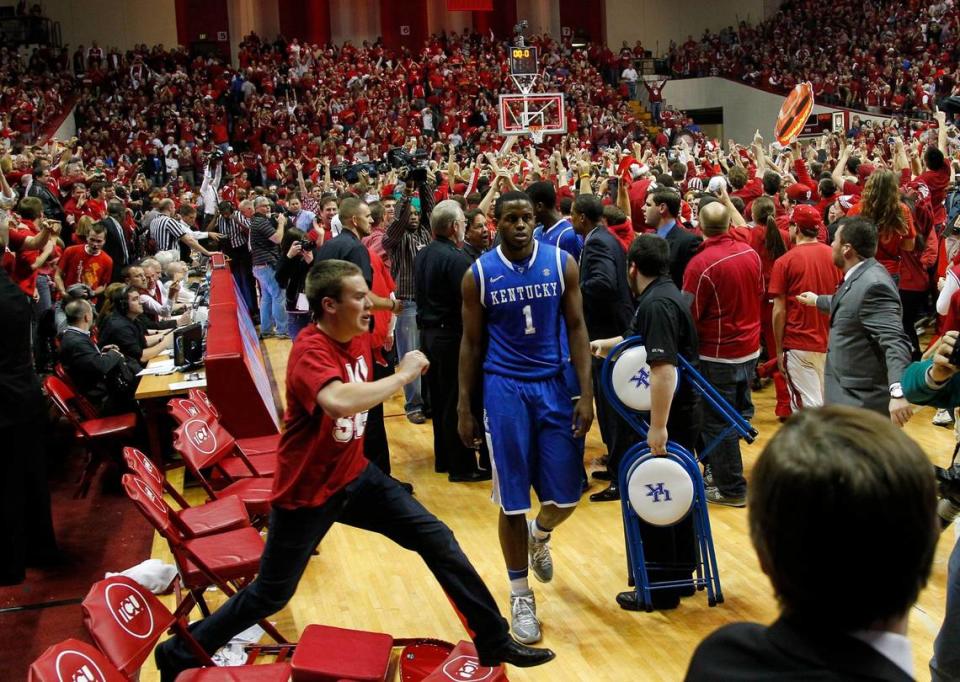 Kentucky basketball player Darius Miller left the floor after Indiana beat No. 1 Kentucky on Dec. 10, 2011, in Bloomington, Ind. Herald-Leader