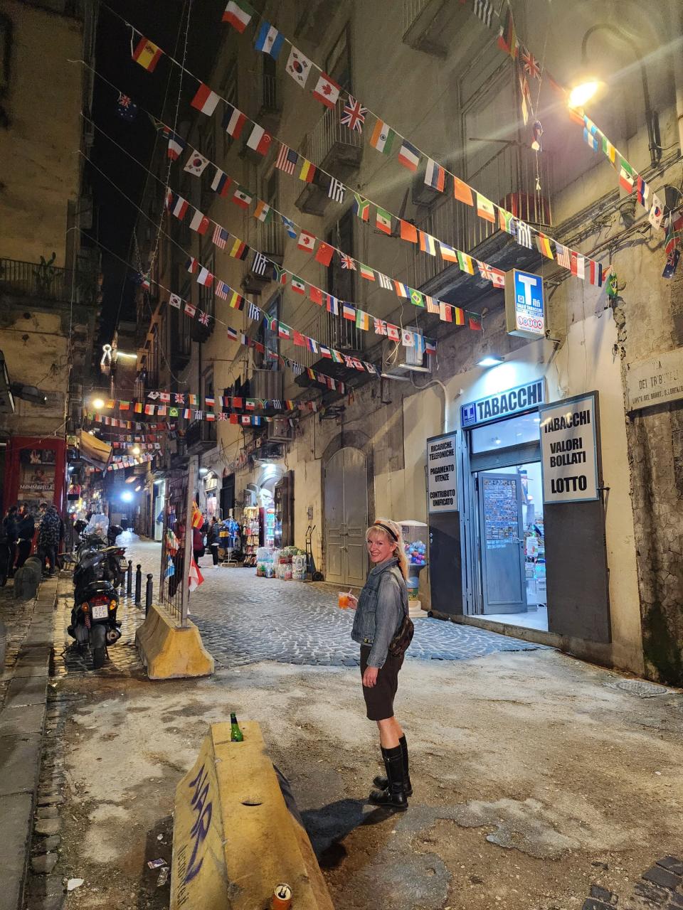 Courier Journal columnist outside of Pizzeria da Attilio in Naples, Italy.