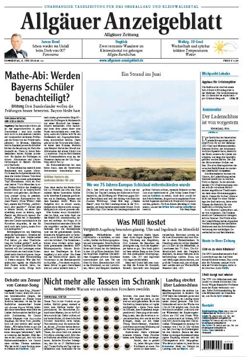 Allgäuer Anzeigeblatt: A beach in June
