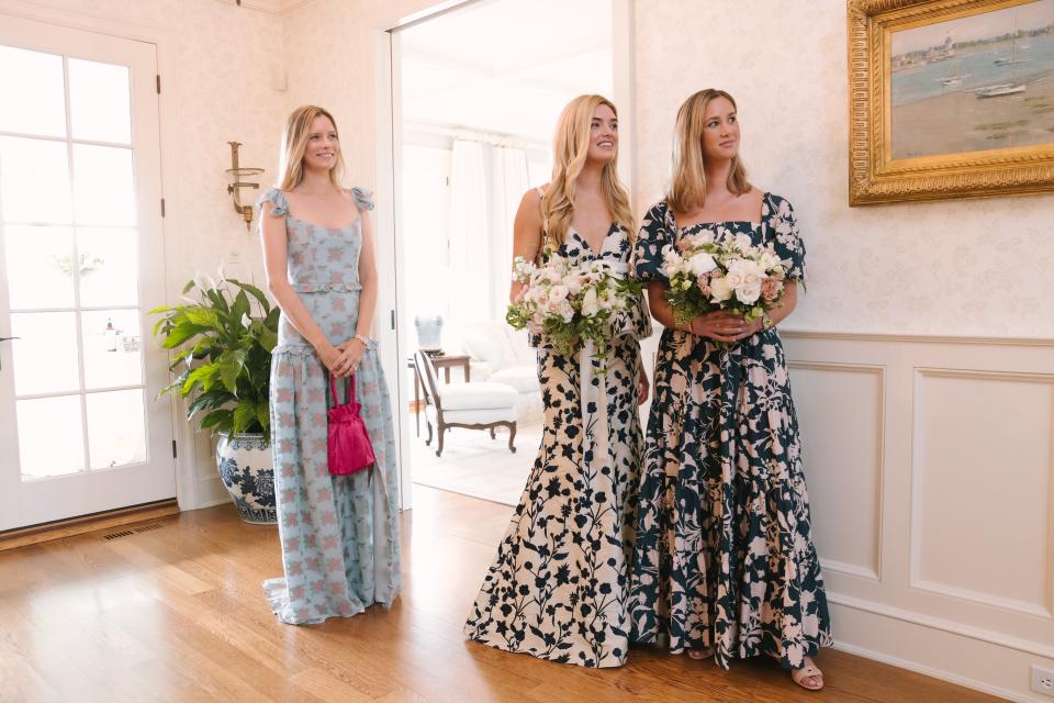 The Bride Wore an Ethereal Lace Dress for Her Formal Garden Party Wedding Overlooking the Long Island Sound