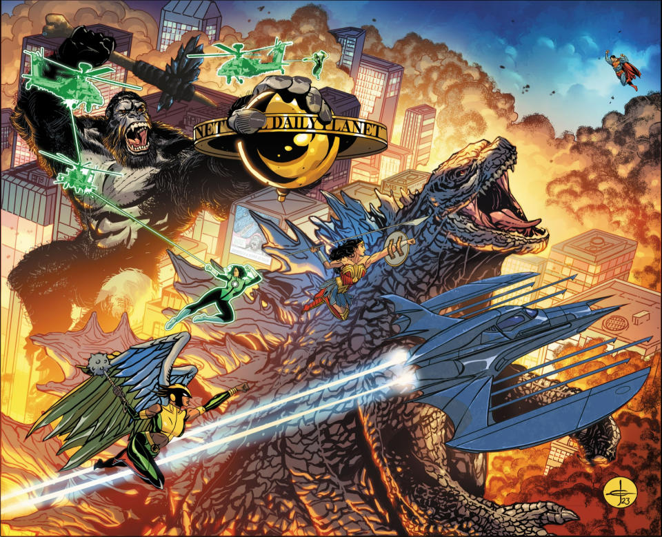 Justice League Vs. Godzilla Vs. Kong art