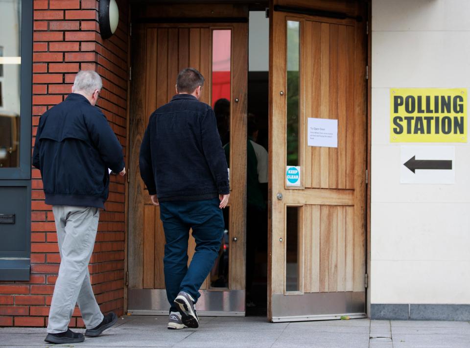 Agape Centre polling station in south Belfast (Liam McBurney/PA Wire)