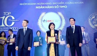 Ms. Thu Tran - VP Public Relations of Timo Digital Bank & Communications at Top 100 Trusted Vietnam Products - 2022 Service Awards - Source: Timo.