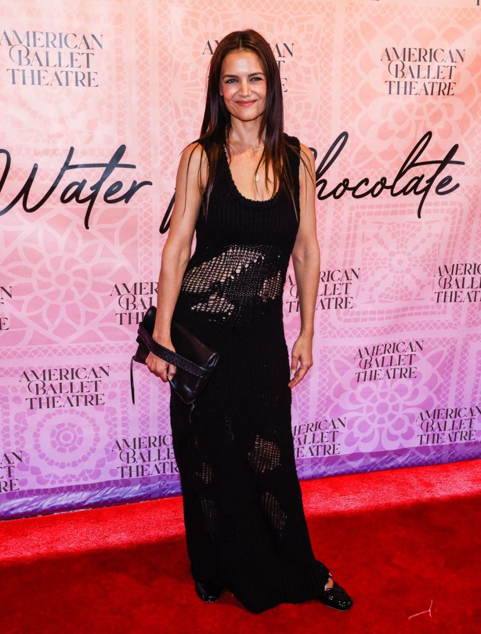 us actress katie holmes attends the 2023 american ballet theatres summer season opening night performance of like water for chocolate at the metropolitan opera house on june 22, 2023 in new york city photo by kena betancur afp photo by kena betancurafp via getty images