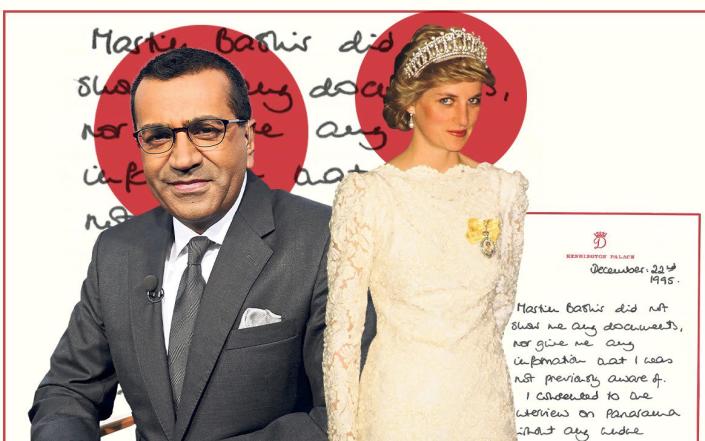 In the handwritten note, the Princess said Bashir did not show her any documents or give her any information &#39;that I was not previously aware of&#39;