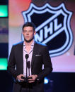 LAS VEGAS, NV - JUNE 20: Actor Cory Monteith presents an award during the 2012 NHL Awards at the Encore Theater at the Wynn Las Vegas on June 20, 2012 in Las Vegas, Nevada. (Photo by Isaac Brekken/Getty Images)