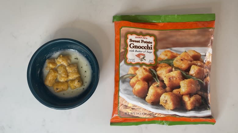 orange gnocchi in butter