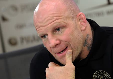 FILE PHOTO: American mixed martial arts fighter Jeff Monson attends a news conference in St. Petersburg, Russia October 17, 2013. Interpress/Andrei Pronin via REUTERS