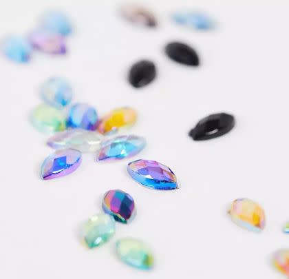 If you’re off to a festival, definitely bedazzle your denim with some iridescent beads
