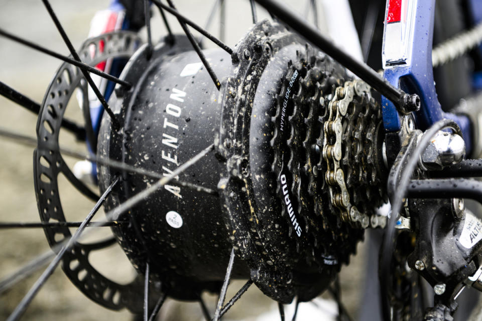 The powerful rear hub motor was plenty, even in the harshest conditions.<p>Bruno Long</p>