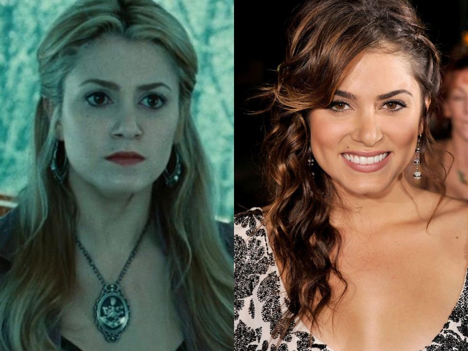 Left: Nikki Reed as Rosalie Hale in "Twilight." Right: Reed at the LA premiere of "Twilight" in November 2008.