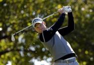 Danny Willett of England hits off the fourth tee in second round play during the 2017 Masters golf tournament at Augusta National Golf Club in Augusta, Georgia, U.S., April 7, 2017. REUTERS/Jonathan Ernst