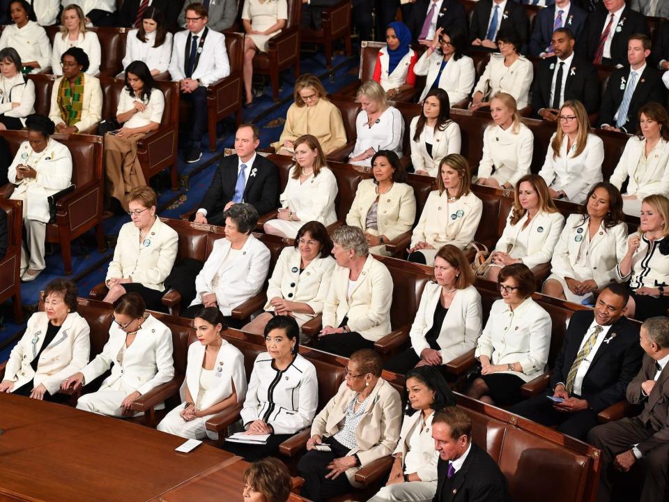 democratic congresswomen state of the union suffragette white