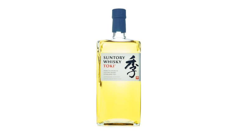 Bottle of pale golden Suntory Toki