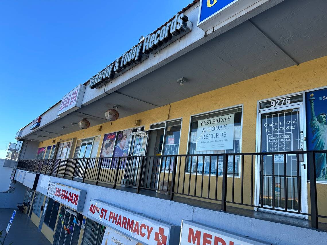 Yesterday & Today Records is on the second story of a 1960s-era strip shopping plaza at 9274 SW 40th St. along Bird Road in West Miami-Dade.