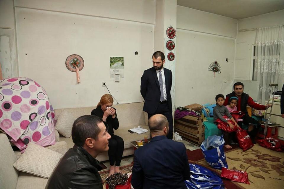 Hollywood actress Lindsay Lohan visits Syrians in Turkey