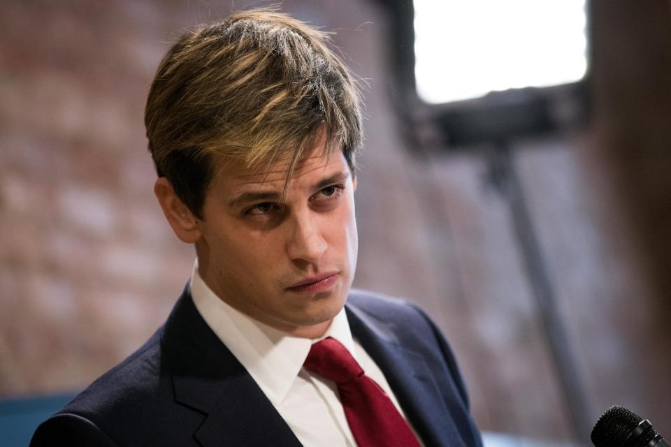 Since moving to the US, Mr Yiannopoulos, who used a university talk to publicly name and mock a transgender student, has been dubbed a spokesperson for the 'alt-right' movement: Getty Images