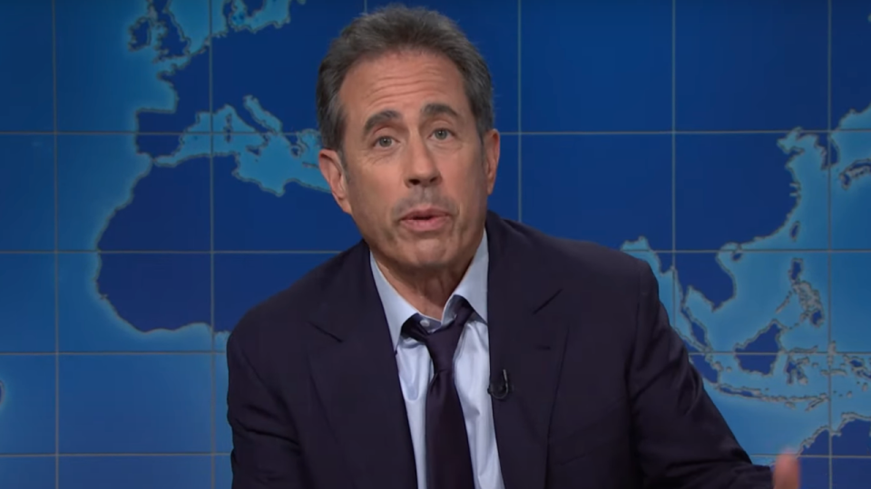 Jerry Seinfeld talks about doing too much press during an appearance on Weekend Update.