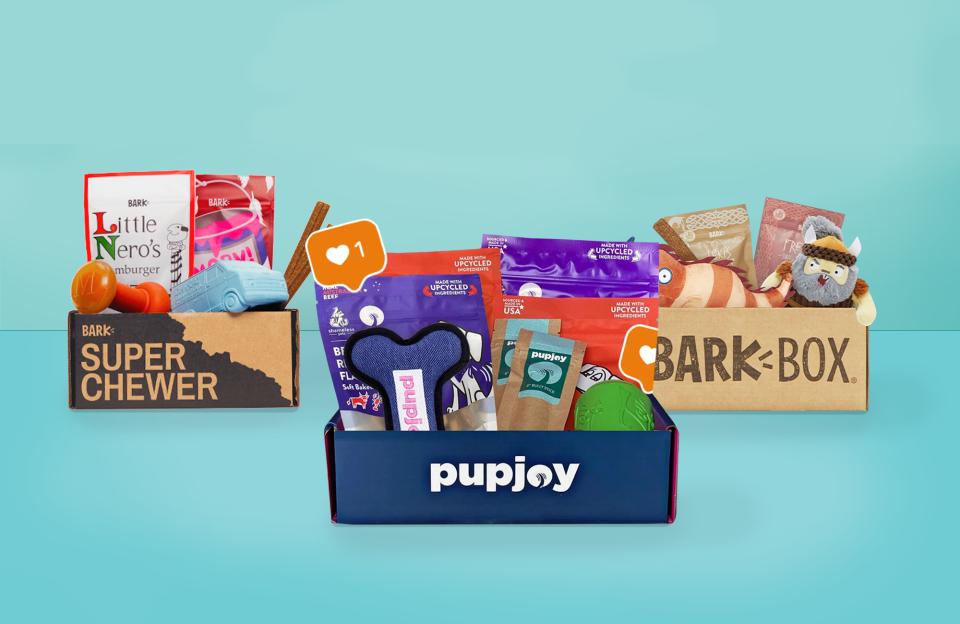 <p>If your dog barks their head off every time the mail carrier rings the doorbell, allow us to suggest trying a little bribery in form of a dog subscription box. The best subscription boxes for dogs come to your door stocked with <a href="https://www.goodhousekeeping.com/life/pets/g5025/indestructible-dog-toys/" rel="nofollow noopener" target="_blank" data-ylk="slk:doggie toys;elm:context_link;itc:0;sec:content-canvas" class="link ">doggie toys</a>, treats and even outfits to keep Fido's stash of stuff fresh and fun every month. And because <a href="https://www.goodhousekeeping.com/holidays/mothers-day/g31992924/best-subscription-boxes-for-moms/" rel="nofollow noopener" target="_blank" data-ylk="slk:subscription boxes;elm:context_link;itc:0;sec:content-canvas" class="link ">subscription boxes</a> for pets come in just about <a href="https://www.goodhousekeeping.com/life/pets/g5138/best-family-dogs/" rel="nofollow noopener" target="_blank" data-ylk="slk:every shape, size and breed;elm:context_link;itc:0;sec:content-canvas" class="link ">every shape, size and breed</a>, there's definitely one you and your dog will love.</p><p> Whether your pup makes short work of every toy you buy (mine once disemboweled a stuffie in under three minutes) or can't get enough <a href="https://www.goodhousekeeping.com/life/pets/g23026561/homemade-dog-treats/" rel="nofollow noopener" target="_blank" data-ylk="slk:dog treats;elm:context_link;itc:0;sec:content-canvas" class="link ">dog treats</a>, there are boxes for that. Others cater to pets who have <a href="https://www.goodhousekeeping.com/life/pets/a19685529/best-dog-food-brands/" rel="nofollow noopener" target="_blank" data-ylk="slk:specific doggie diet concerns;elm:context_link;itc:0;sec:content-canvas" class="link ">specific doggie diet concerns</a> or canine fashion plates with some influencer-level #petstagram games. </p><p>Many of our favorite dog subscription also let owners customize the contents to make them perfectly tailored to your individual furry friend, so you can get the most out of every shipment. Others give you the option to tweak the delivery frequency, so you can skip or pause delivery depending on your needs. The picks ahead are either top-tested editor favorites, or best-sellers with lots of glowing reviews online. These are the best dog subscription boxes you can buy in 2021:</p><ul><li><strong>Best Overall Dog Subscription Box:</strong> <a href="https://www.amazon.com/dp/B07R5VH7XT?tag=syn-yahoo-20&ascsubtag=%5Bartid%7C10055.g.34739804%5Bsrc%7Cyahoo-us" rel="nofollow noopener" target="_blank" data-ylk="slk:BarkBox Monthly Subscription Box;elm:context_link;itc:0;sec:content-canvas" class="link ">BarkBox Monthly Subscription Box </a></li><li><strong>Best Value Dog Subscription Box:</strong> <a href="https://go.redirectingat.com?id=74968X1596630&url=https%3A%2F%2Fwww.cratejoy.com%2Fsubscription-box%2Fpooch-perks-monthly-dog-boxes-cool-dog-stuff%2F&sref=https%3A%2F%2Fwww.goodhousekeeping.com%2Flife%2Fpets%2Fg34739804%2Fbest-dog-subscription-boxes%2F" rel="nofollow noopener" target="_blank" data-ylk="slk:Pooch Perks Dog Boxes;elm:context_link;itc:0;sec:content-canvas" class="link ">Pooch Perks Dog Boxes</a></li><li><strong>Best Customizable Dog Subscription Box:</strong> <a href="https://www.amazon.com/dp/B08HQP2TY5?tag=syn-yahoo-20&ascsubtag=%5Bartid%7C10055.g.34739804%5Bsrc%7Cyahoo-us" rel="nofollow noopener" target="_blank" data-ylk="slk:Pupjoy Subscription Box;elm:context_link;itc:0;sec:content-canvas" class="link ">Pupjoy Subscription Box</a></li><li><strong>Best Dog Subscription Box for Toys:</strong> <a href="https://www.amazon.com/dp/B081TBW1FB?tag=syn-yahoo-20&ascsubtag=%5Bartid%7C10055.g.34739804%5Bsrc%7Cyahoo-us" rel="nofollow noopener" target="_blank" data-ylk="slk:Chompbox;elm:context_link;itc:0;sec:content-canvas" class="link ">Chompbox</a></li><li><strong>Best Subscription Box for Chewers:</strong> <a href="https://go.redirectingat.com?id=74968X1596630&url=https%3A%2F%2Fwww.barkbox.com%2Fproducts%2F1-month-super-chewer&sref=https%3A%2F%2Fwww.goodhousekeeping.com%2Flife%2Fpets%2Fg34739804%2Fbest-dog-subscription-boxes%2F" rel="nofollow noopener" target="_blank" data-ylk="slk:BarkBox Super Chewer Toys & Treats Box;elm:context_link;itc:0;sec:content-canvas" class="link ">BarkBox Super Chewer Toys & Treats Box</a></li><li><strong>Best Dog Subscription Box for Puppies:</strong> <a href="https://go.redirectingat.com?id=74968X1596630&url=https%3A%2F%2Fwww.pupbox.com%2F&sref=https%3A%2F%2Fwww.goodhousekeeping.com%2Flife%2Fpets%2Fg34739804%2Fbest-dog-subscription-boxes%2F" rel="nofollow noopener" target="_blank" data-ylk="slk:PupBox;elm:context_link;itc:0;sec:content-canvas" class="link ">PupBox</a> </li><li><strong>Best Dog Subscription Box for Dental Health:</strong> <a href="https://www.amazon.com/dp/B07WFHJDB7?tag=syn-yahoo-20&ascsubtag=%5Bartid%7C10055.g.34739804%5Bsrc%7Cyahoo-us" rel="nofollow noopener" target="_blank" data-ylk="slk:Gnaw Box Chew Treats Box;elm:context_link;itc:0;sec:content-canvas" class="link ">Gnaw Box Chew Treats Box</a></li><li><strong>Best Dog Subscription Box for a Good Cause:</strong> <a href="https://go.redirectingat.com?id=74968X1596630&url=https%3A%2F%2Fstore.theanimalrescuesite.greatergood.com%2Fproducts%2Frescuebox&sref=https%3A%2F%2Fwww.goodhousekeeping.com%2Flife%2Fpets%2Fg34739804%2Fbest-dog-subscription-boxes%2F" rel="nofollow noopener" target="_blank" data-ylk="slk:RescueBox;elm:context_link;itc:0;sec:content-canvas" class="link ">RescueBox</a></li><li><strong>Best Dog Clothing Subscription Box:</strong> <a href="https://www.amazon.com/dp/B07HP62FDJ?tag=syn-yahoo-20&ascsubtag=%5Bartid%7C10055.g.34739804%5Bsrc%7Cyahoo-us" rel="nofollow noopener" target="_blank" data-ylk="slk:The Dapper Dog Box;elm:context_link;itc:0;sec:content-canvas" class="link ">The Dapper Dog Box</a></li><li><strong>Best Dog Treat Subscription Box:</strong> <a href="https://www.amazon.com/dp/B07WVDWPTG?tag=syn-yahoo-20&ascsubtag=%5Bartid%7C10055.g.34739804%5Bsrc%7Cyahoo-us" rel="nofollow noopener" target="_blank" data-ylk="slk:BoxDog Seasonal Boxes;elm:context_link;itc:0;sec:content-canvas" class="link ">BoxDog Seasonal Boxes</a></li></ul><p>Have a favorite that your pet loves? Share your best bets with other dog lovers in the comments below! </p>