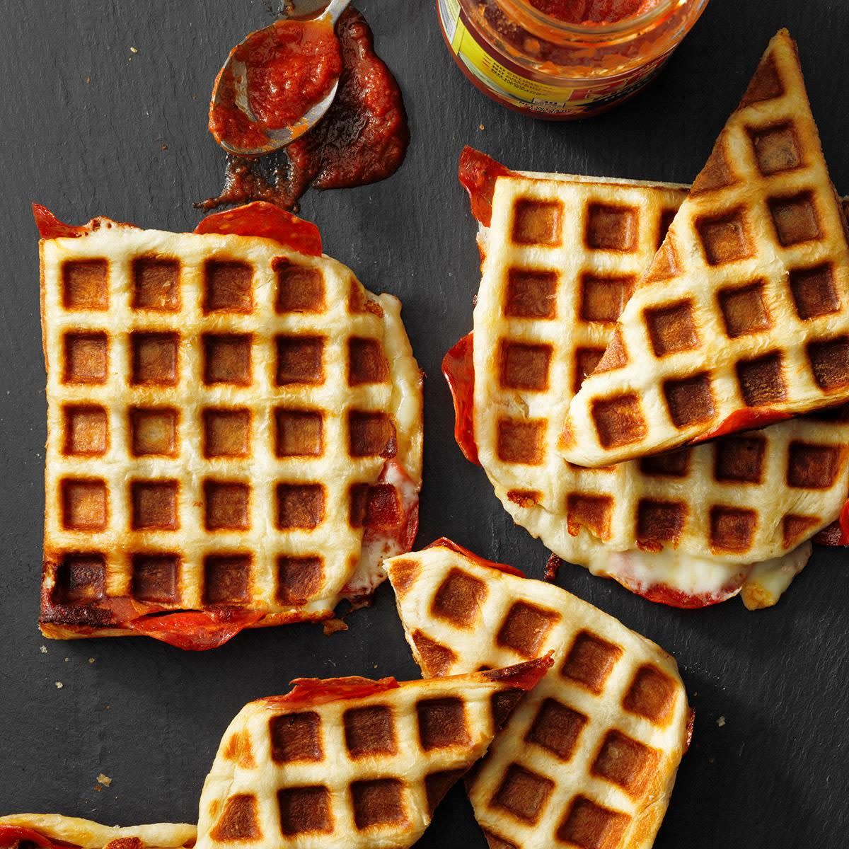 Waffle-Iron Pizzas