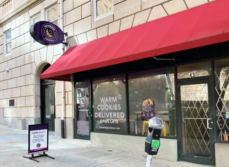 Insomnia Cookies, a late-night gourmet cookie bakery that delivers, opened Tuesday 47 W. Adams St. in downtown Jacksonville. It is the second Insomnia Cookies in Jacksonville.