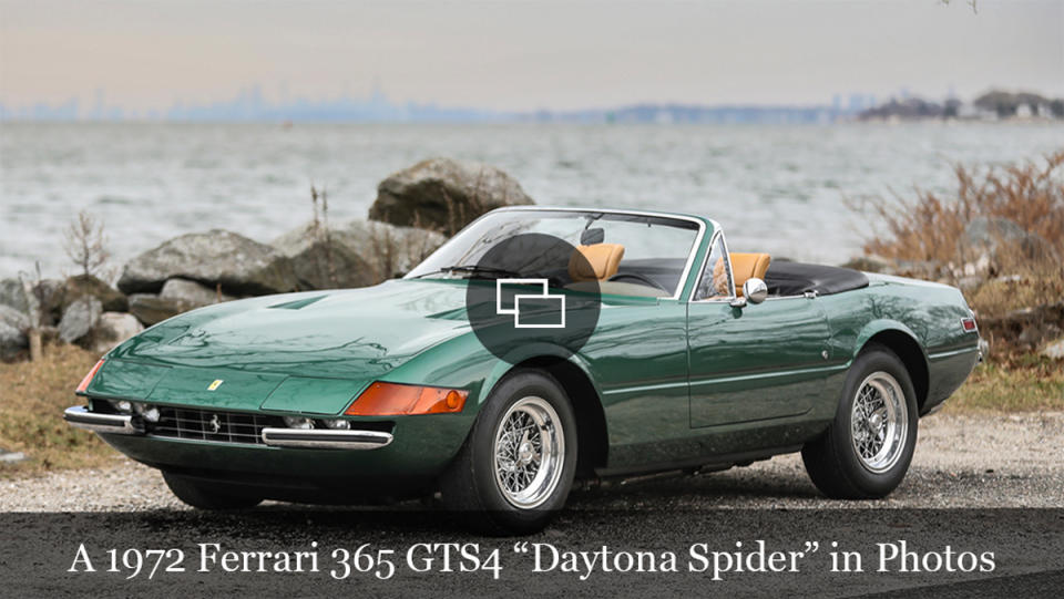 A 1972 Ferrari 365 GTS4 Daytona Spider. 